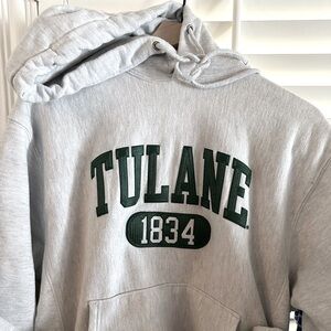 One never used large Tulane University sweatshirt with hoodie